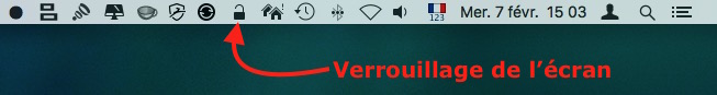 Verrouiller accès au Mac-icône verrouillage écran