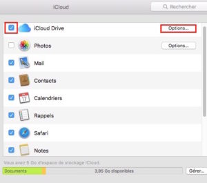 activer iCloud Drive