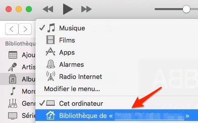iTunes-Bibliothèque partagée